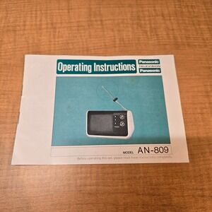 Panasonic Television AN-809 OPERATING INSTRUCTIONS‎